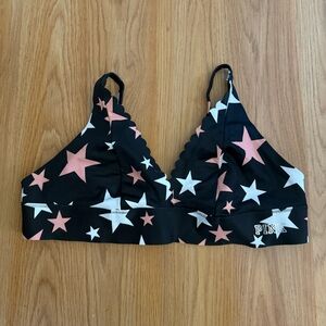 Victorias secret PINK Black Star Pattern Bralette medium